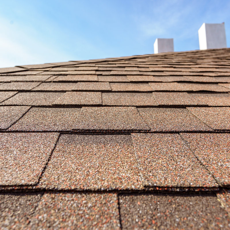 close-up of an asphalt shingle roof