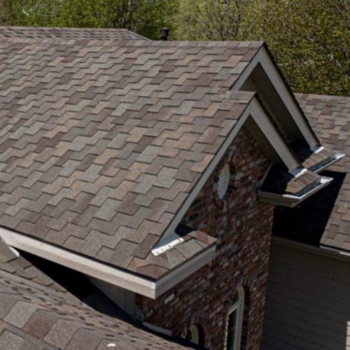 close-up of an asphalt shingle roof