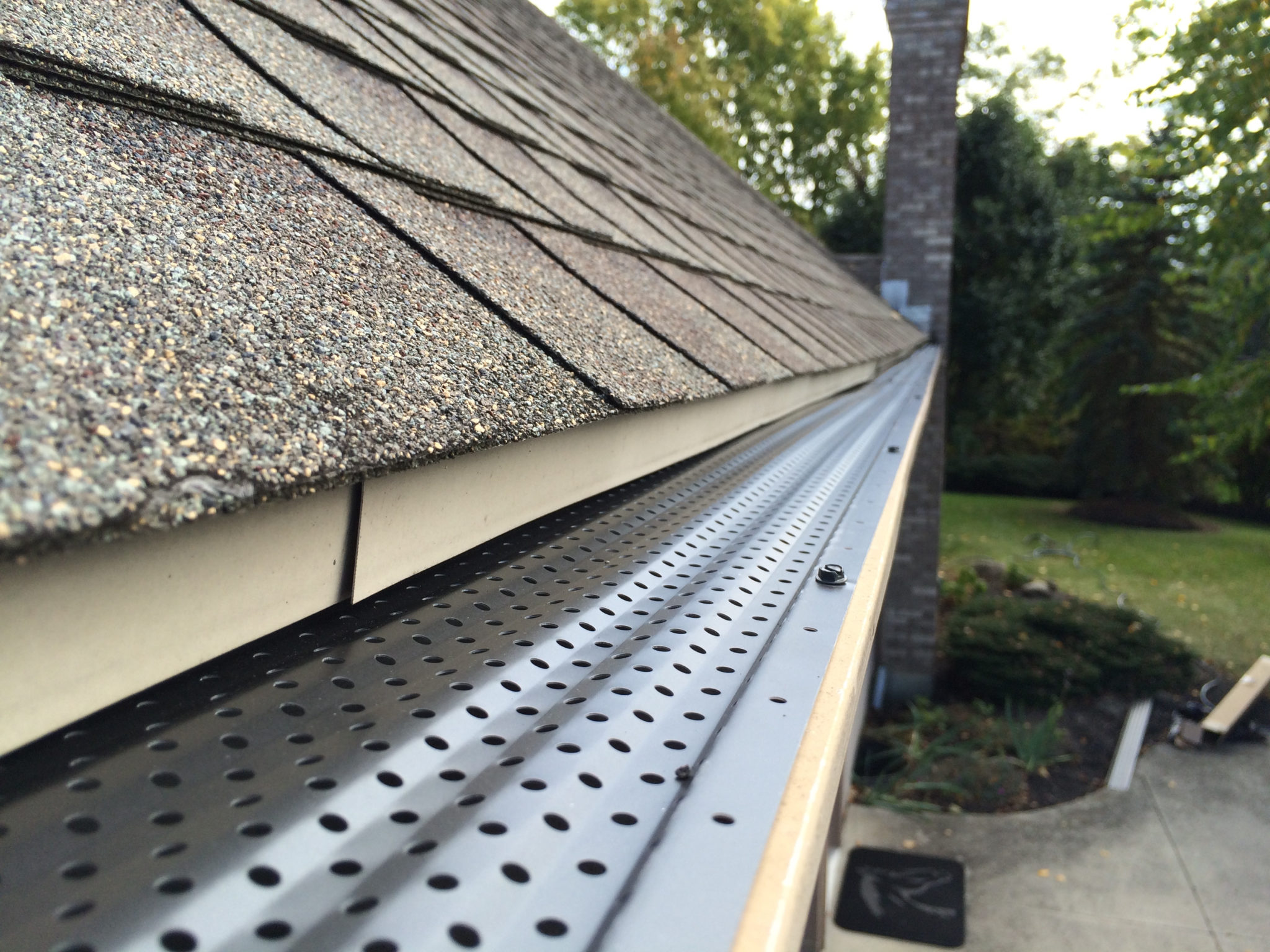 gutters with perforated gutter guards