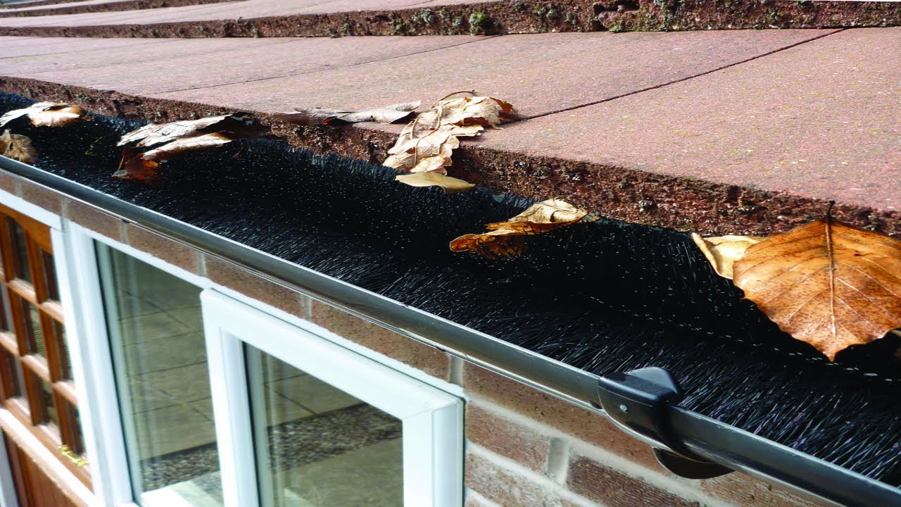 gutters with bottle brush guards