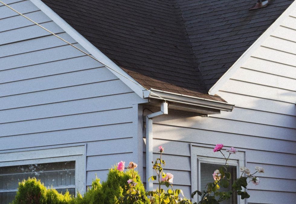 home with white siding